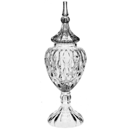 Φοντανιέρα Με Καπάκι CBH04100607 56cm Clear Από Κρύσταλλο Βοημίας Κρύσταλλο