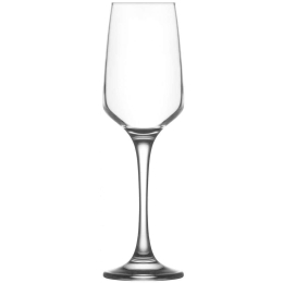 Ποτήρια Σαμπάνιας Κολωνάτα Lal (Σετ 6Τμχ) LVLAL54523F 230ml Clear Lav Γυαλί
