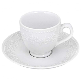 Φλιτζάνια Τσαγιού Kea (Σετ 6Τμχ) PRPW350014 200ml White Oriana Ferelli® Πορσελάνη