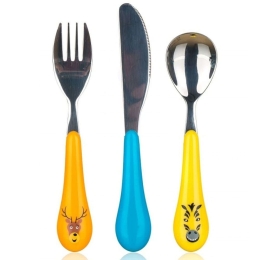 Μαχαιροπίρουνα Παιδικά Zoo (Σετ 3Τμχ) BQ41109043 Multi Banquet 3 τμχ Μέταλλο