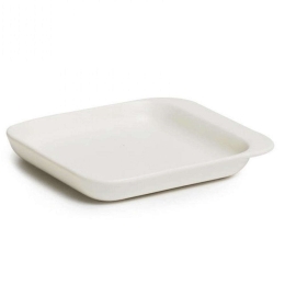 Πιάτο Les Essences CO00007681 12x12x1,8cm White Comas Πορσελάνη