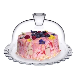 Τουρτιέρα Με Καπάκι Patisserie PB00096874 Φ26,4x15,3cm Clear Pasabahce Γυαλί