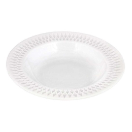 Πιάτο Βαθύ Diamante PRPW430002 Φ23cm White Oriana Ferelli® Πορσελάνη