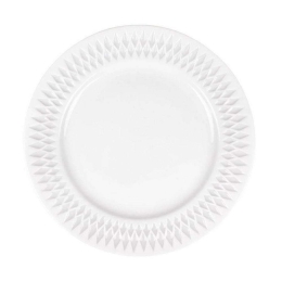 Πιάτο Ρηχό Diamante PRPW430001 Φ27cm White Oriana Ferelli® Πορσελάνη