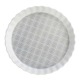 Ταρτιέρα Cement Tile SR00522119 Φ28x4cm Grey-White Gers Πορσελάνη