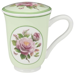 Κούπα Με Καπάκι Romantic Touch LX1902830G 300ml Multi Oriana Ferelli® Πορσελάνη