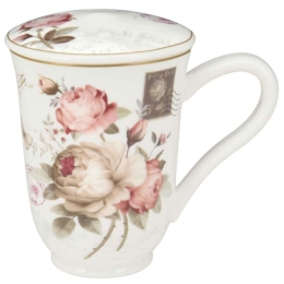 Κούπα Με Καπάκι Romantic Touch LX08779030 300ml Multi Oriana Ferelli® Πορσελάνη