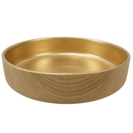 Φρουτιέρα LJT332725G Φ25,5x7,5cm Gold-Natural Oriana Ferelli® Κεραμικό