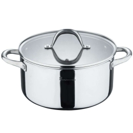Κατσαρόλα Hi-Tech BGMP001625 Φ24x12cm Inox Bergner 24cm Ατσάλι, Αλουμίνιο