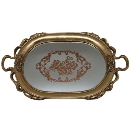 Δίσκος Σερβιρίσματος XL58110216 51x30,5cm Gold Oriana Ferelli® Πολυρεσίνη