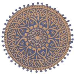 Σουπλά Cuzco DIC0046090 Φ38cm Natural-Blue DI.MO Jute