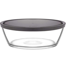 Δοχείο Φαγητού Vega LVVEG296240Z Φ24cm 2370ml Clear-Grey Lav Γυαλί