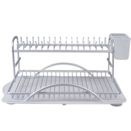 Πιατοθήκη Διώροφη Αλουμινίου 805020 52x35,5x25cm Grey Silver Ankor Αλουμίνιο