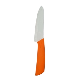 Μαχαίρι Κεραμικό Με Λαβή Σιλικόνης 776450 27cm Silver-Orange Ankor Κεραμικό