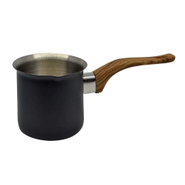 Μπρίκι Ανοξείδωτο Με Ξύλινη Λαβή 807604 355ml Black Ankor Ανοξείδωτο Ατσάλι