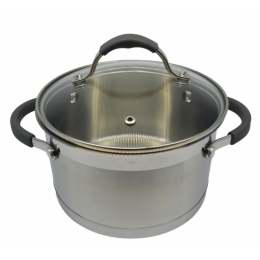 Κατσαρόλα Με Γυάλινο Καπάκι Κ7800-18 Φ18cm-2,6Lt Inox Ankor 18 cm Ανοξείδωτο Ατσάλι