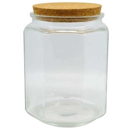 Βάζο Γυάλινο Με Φελλό 800551 1700ml Clear Ankor Γυαλί,Φελλός