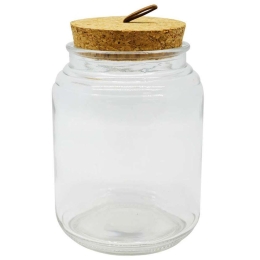 Βάζο Γυάλινο Με Φελλό 800513 600ml Clear Ankor Γυαλί,Φελλός