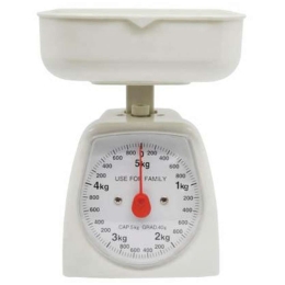 Ζυγαριά Κουζίνας Μηχανική 5kg 12,5x12x21cm White Ankor Πλαστικό