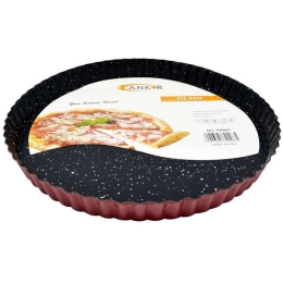 Φόρμα Τάρτας Αντικολλητική 799985 28x2,5cm Red-Black Ankor Αλουμίνιο