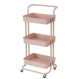 Μανάβης Τρόλεϊ Με Λαβή 815470 43x36x89cm Pink Ankor Μέταλλο,Πλαστικό