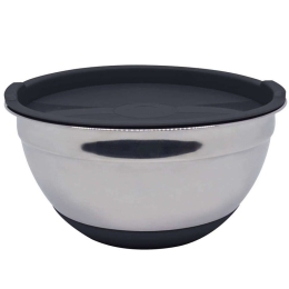 Δοχείο Φαγητού - Μπωλ 809561 2,5lt Inox-Black Ankor Ατσάλι,Πλαστικό