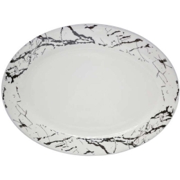 Πιατέλα R8059-120 30,5cm White-Black Ankor Πορσελάνη