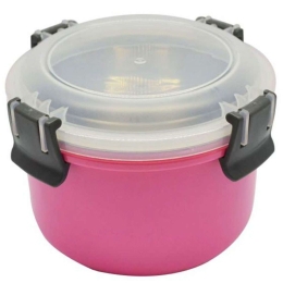 Δοχείο Φαγητού Διπλό 818785 1,10lt Pink Ankor Ατσάλι,Πλαστικό