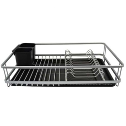 Πιατοθήκη 814138 42,5x30,3x14,4cm Silver-Black Ankor Αλουμίνιο, Πλαστικό