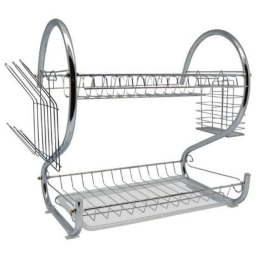 Πιατοθήκη Διώροφη 814213 50x26x38cm Inox Ankor Μέταλλο