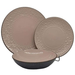 Πιάτο Ρηχό 78357-108 27cm Pink-Grey Ankor Κεραμικό