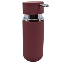 Δοχείο Κρεμοσάπουνου Rubber ST34469 8,5x8,5x16cm Bordo Ankor Κεραμικό