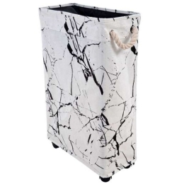 Καλάθι Απλύτων Marble 818501 40lt White-Black Ankor Ύφασμα