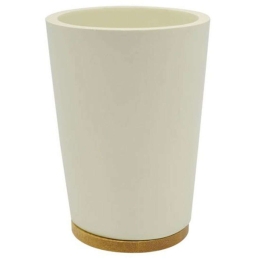 Ποτηροθήκη 817443 7,4x7,4x9,5cm Beige-Natural Ankor Bamboo-Πολυέστερ