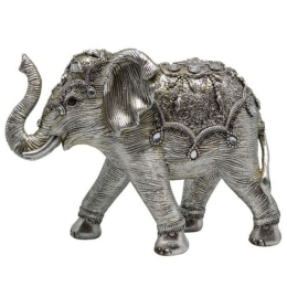 Διακοσμητικός Ελέφαντας 815173 27x10x18cm Silver Ankor Πολυέστερ
