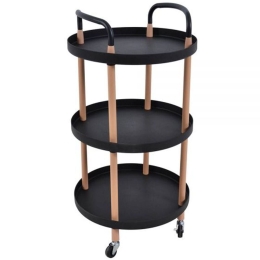 Τραπεζάκι Βοηθητικό 817177 48x81,5cm Black-Beige Ankor