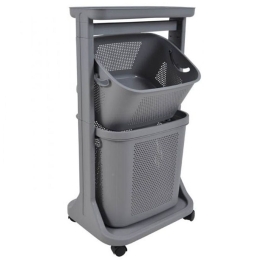 Μανάβης Τρόλεϊ 2 Θέσεων 818525 44x33x73,5cm Grey Ankor Πλαστικό