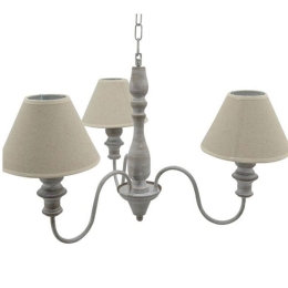 Φωτιστικό Οροφής Antique 814671 54x54cm 3xE14 40W Grey-Beige Ankor