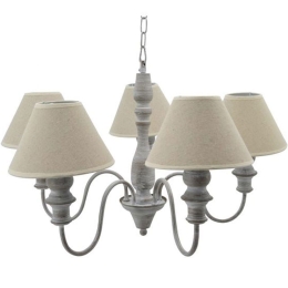 Φωτιστικό Οροφής Antique 814695 65x65cm 5x14 40W Grey-Beige Ankor