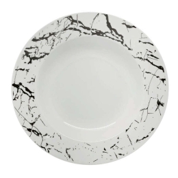 Πιάτο Βαθύ Πορσελάνινο R8059-085 Φ21,5cm Black-White Ankor Πορσελάνη
