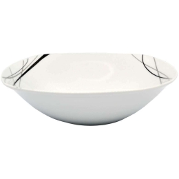 Σαλατιέρα 1210-090 22,5cm Black-White Ankor Small Πορσελάνη