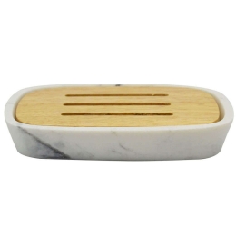 Σαπουνοθήκη 819454 11,3x7,3x2cm Natural-White Ankor Πολυέστερ