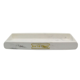 Σαπουνοθήκη 812967 21x10x2,5cm White-Gold Ankor Πολυέστερ