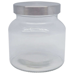 Βάζα Αποθήκευσης (Σετ 6Τμχ) 820023 600ml Clear Ankor Μέταλλο,Γυαλί