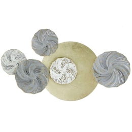 Διακοσμητικό Τοίχου Κύκλοι 825738 90,8x5,7x49,5cm Multi Ankor Μέταλλο