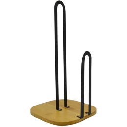 Βάση Χαρτιού Κουζίνας 819690 16x16x31,3cm Natural-Black Ankor Μέταλλο,Bamboo