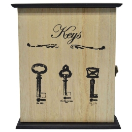 Κλειδοθήκη Keys 812721 22,5x6x26,5cm Natural-Black Ankor Ξύλο