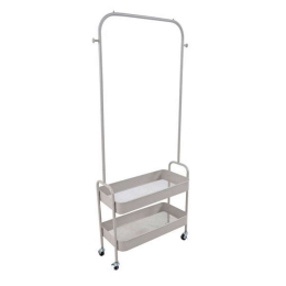 Κρεμάστρα Τροχήλατη Με 2 Ράφια 817597 67x30x159cm Beige Ankor
