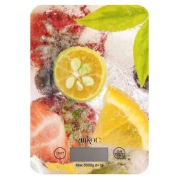 Ζυγαριά Κουζίνας Ψηφιακή Φρούτα 826711 15x21,5x1,6cm 5kg Multi Ankor Γυαλί