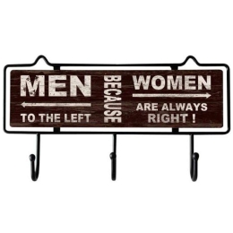 Κρεμάστρα 3 Θέσεων Men Women 816859 36x5x18cm Multi Ankor Ξύλο